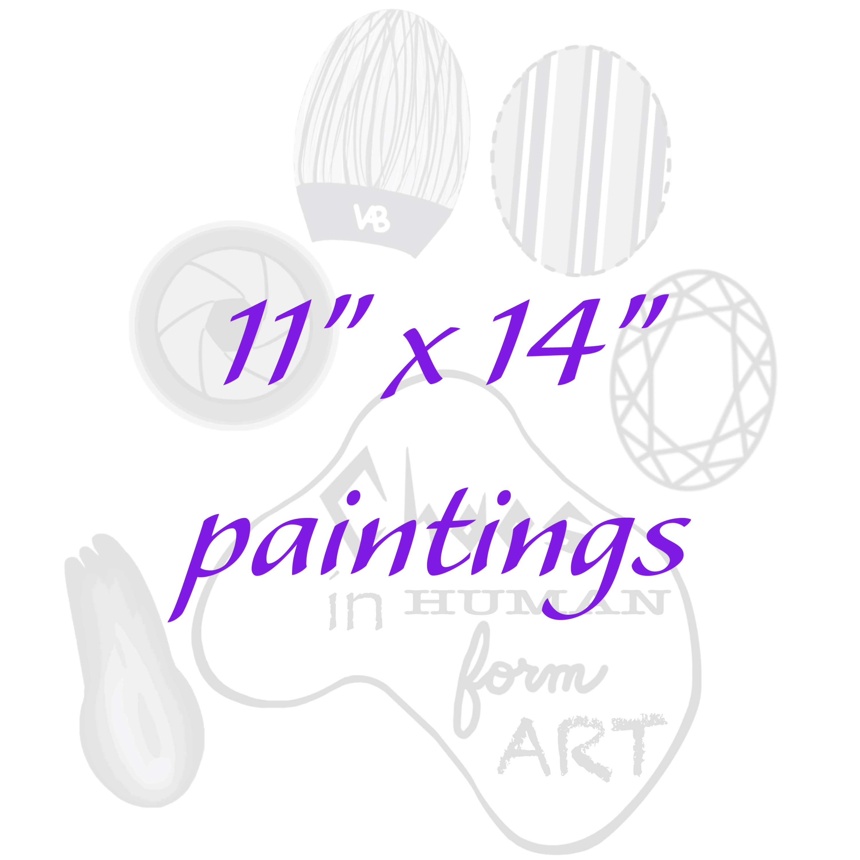 11 in by 14 in paintings