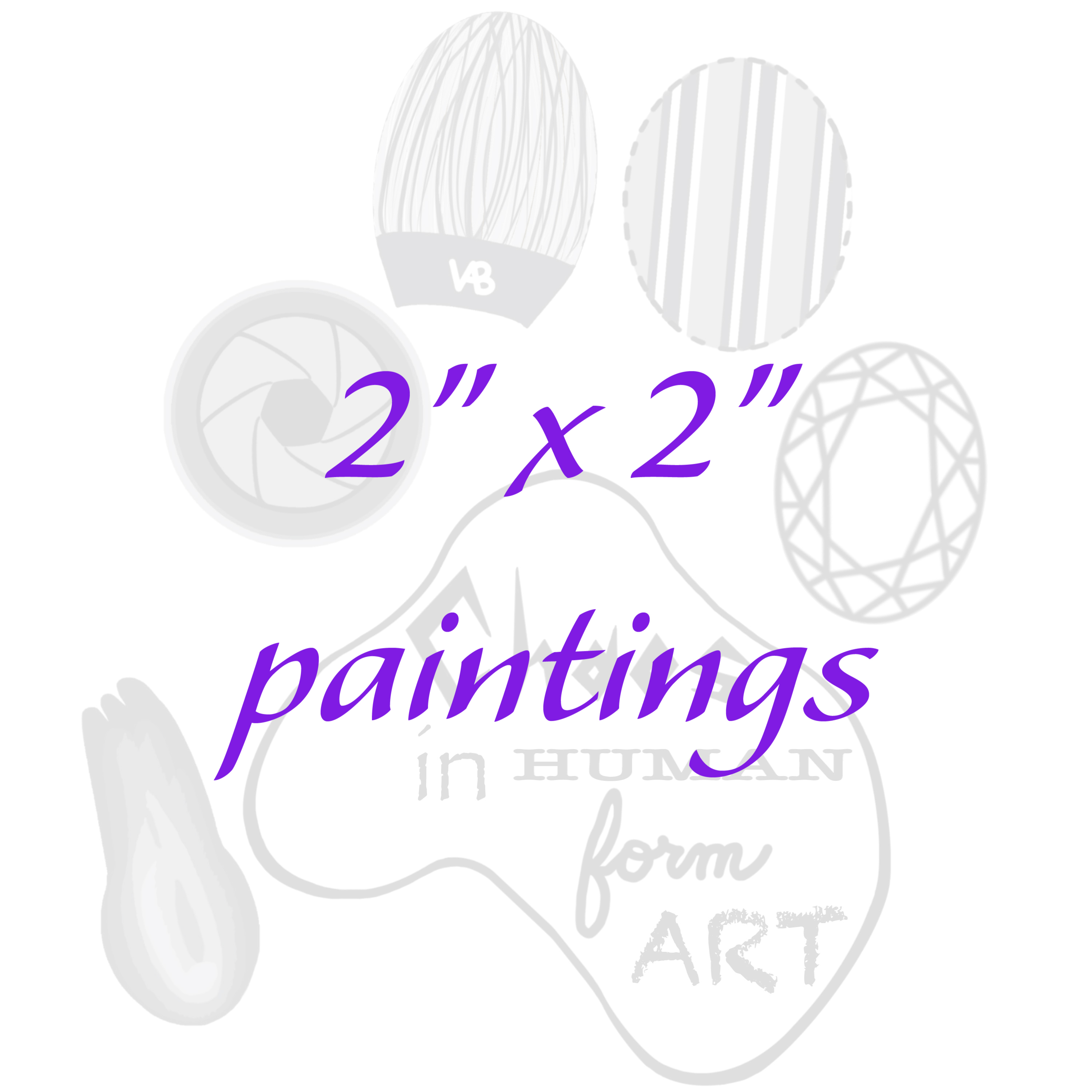 2 in by 2 in paintings