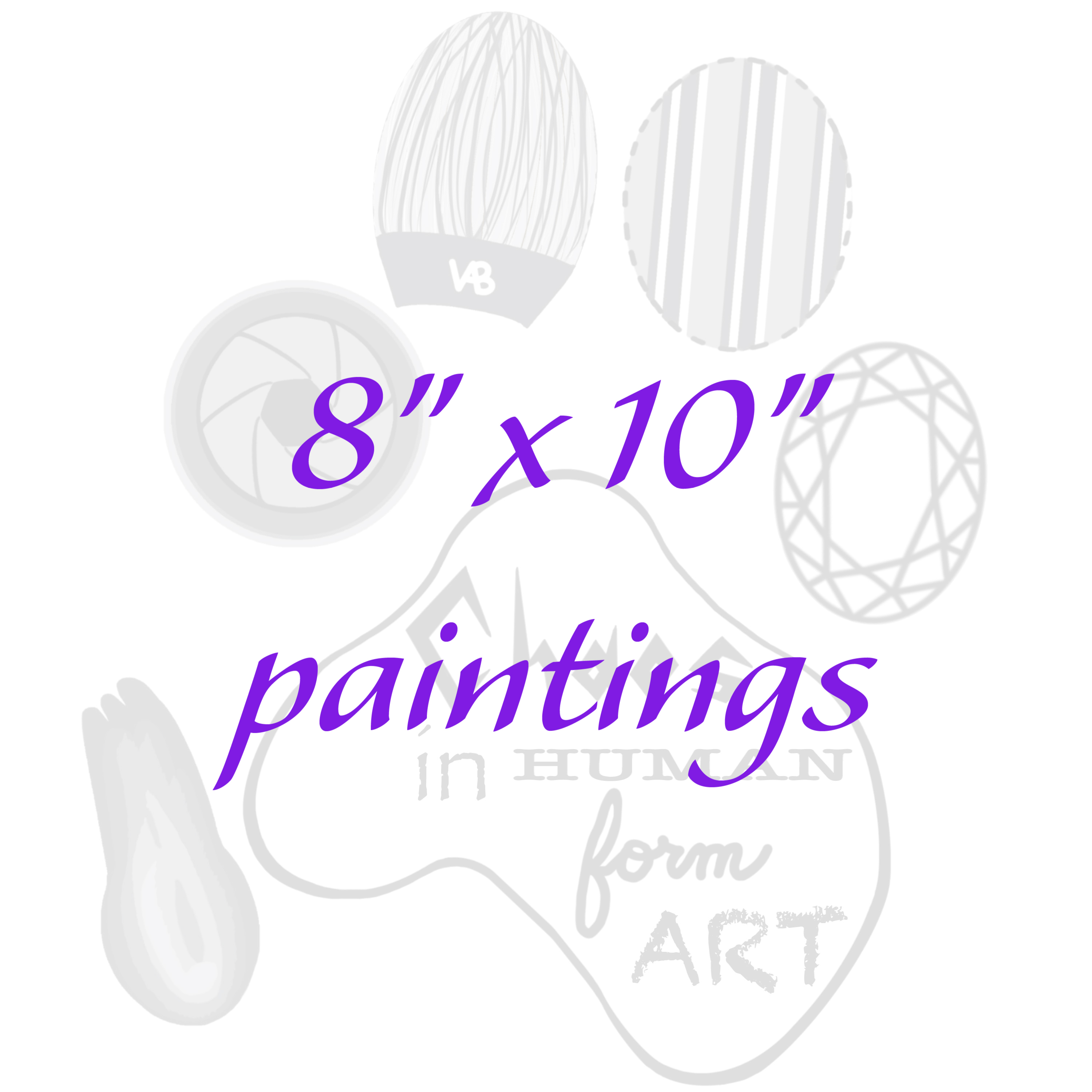 8 in by 10 in paintings